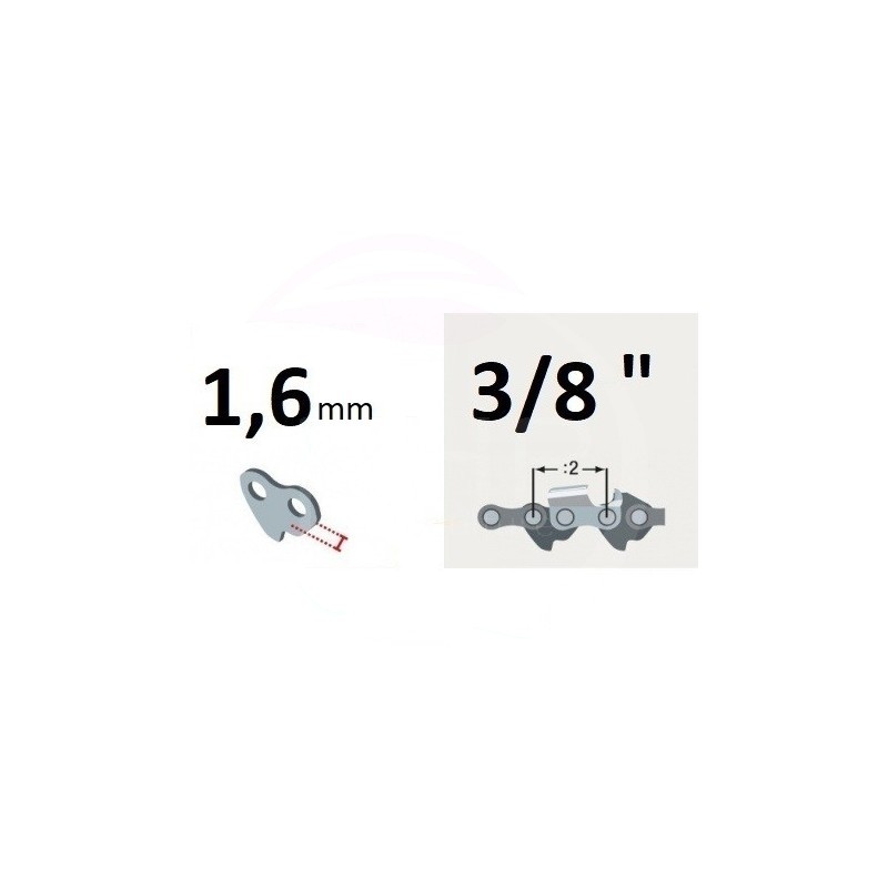 KIT COMPLET GUIDE TRONCONNEUSE 50CM ET CHAINE 72 MAILLONS - 20" - PAS 3/8 - JAUGE 1.6 MM - .063 - 203SLHD025 - 3003-008-6121
