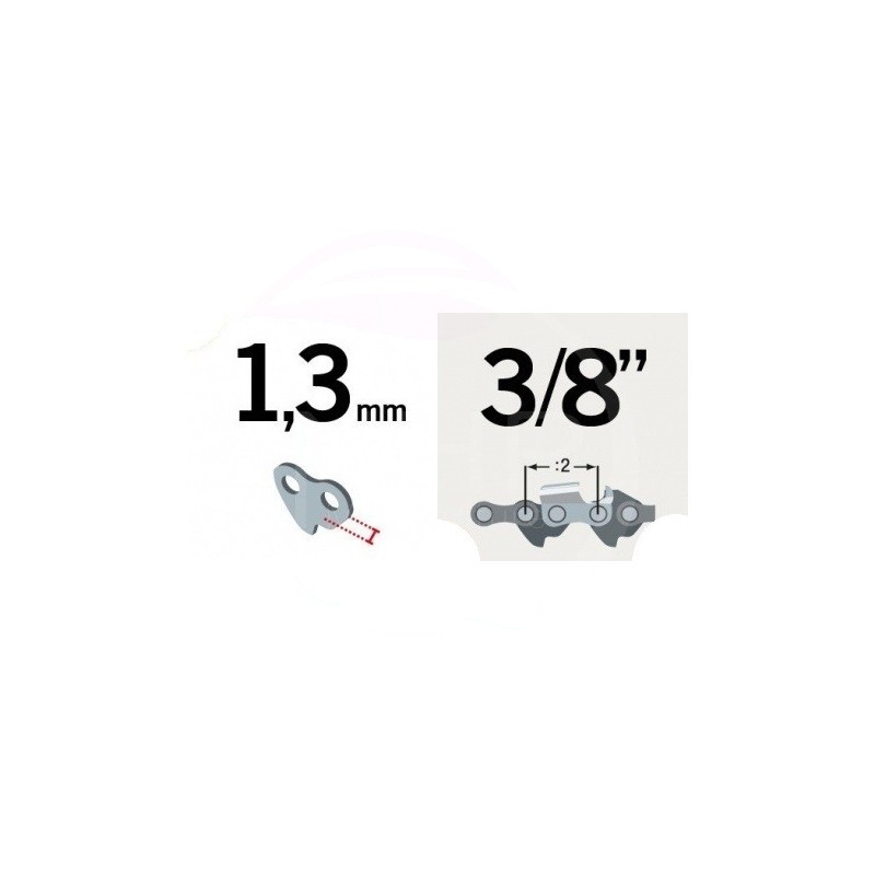 KIT COMPLET GUIDE TRONCONNEUSE 40CM - CHAINE 56 MAILLONS - 16" - 3/8LP - .050 - 1.3MM - OREGON 160SDEA318