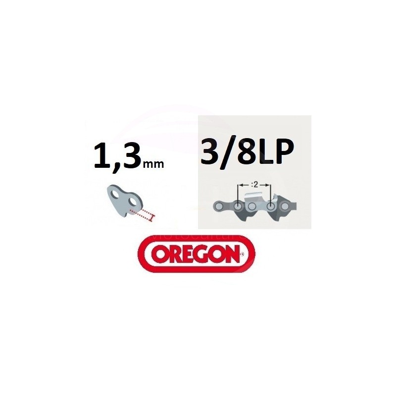 CHAINE TRONCONNEUSE OREGON 91PX035E - 3/8 LP - JAUGE 1.3MM - 0.50 - 35 MAILLONS - 35 ENTRAINEURS - 91VXL035E