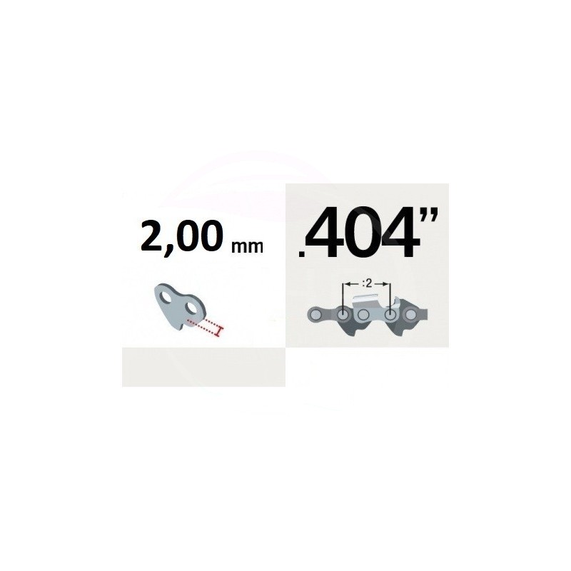 CHAINE ADAPTABLE TRONCONNEUSE- PAS .404" - JAUGE 2MM - 102 MAILLONS - HARVESTER - OREGON 18HX102E - STIHL 40RMH 3699-000-0102