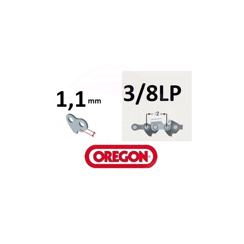 CHAINE TRONCONNEUSE OREGON 90PX032E - 3/8LP - 1.1 - 32 MAILLONS - 32 ENTRAINEURS