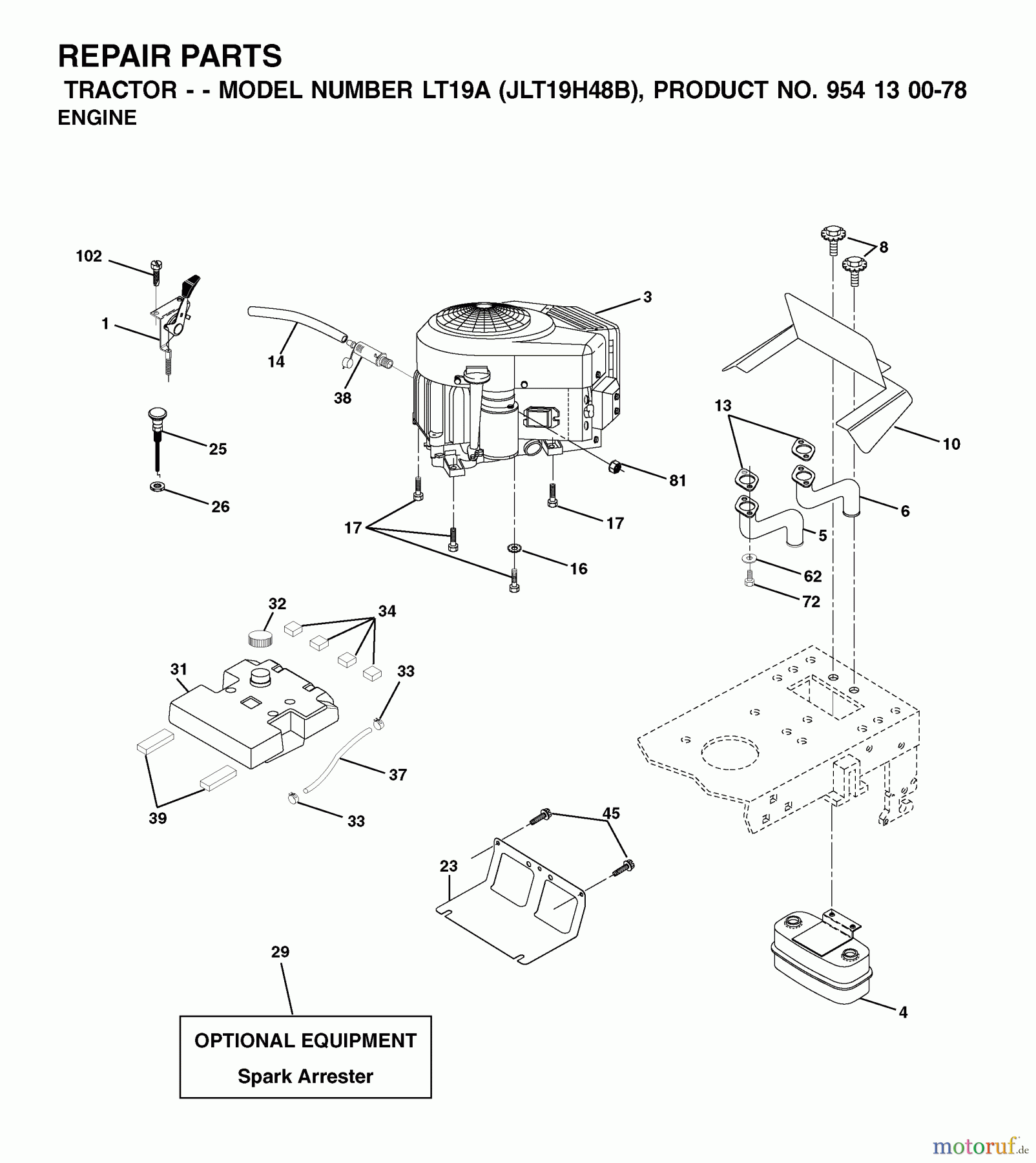 Jonsered LT19A-JLT19H48B-954130078-2002-03