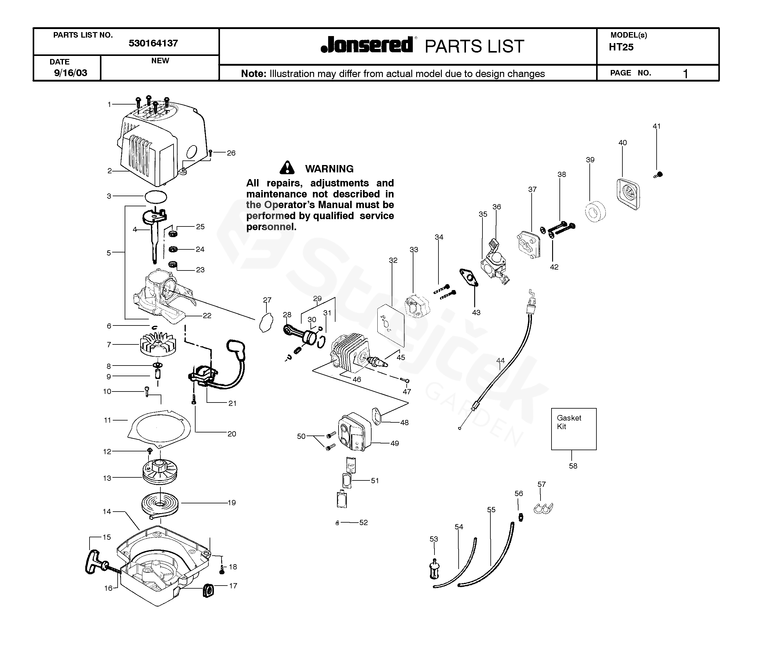Jonsered HT25-2003-11