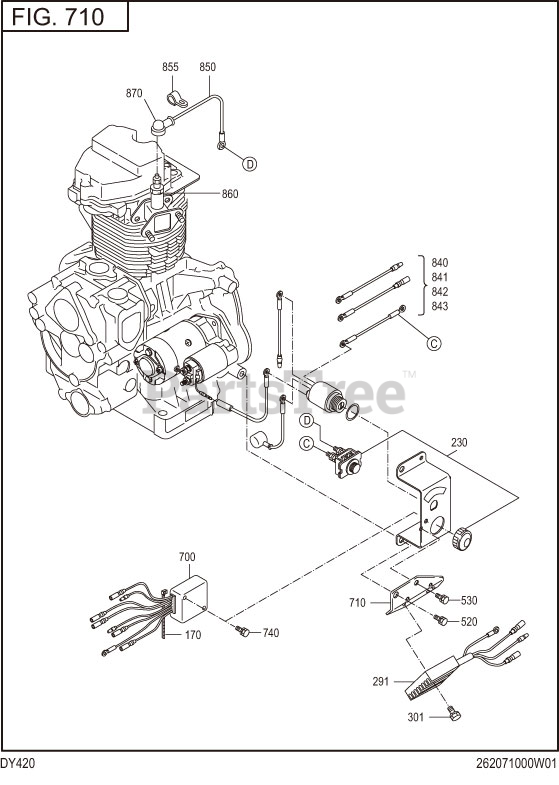 Subaru Robin DY420DS7850 DY42