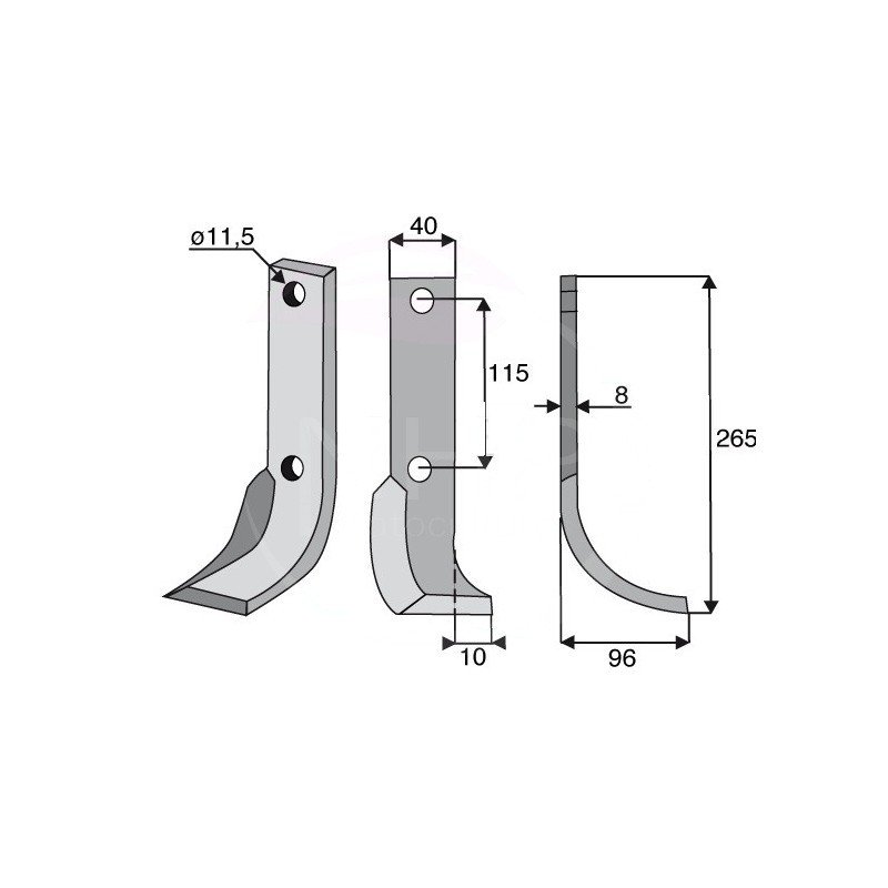COUTEAU FRAISE DROIT HOWARD CADET 9942 - 265MM - 73000009942V
