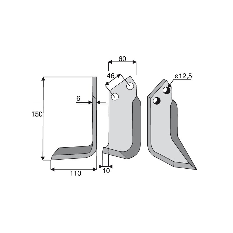 COUTEAU FRAISE GAUCHE SOVEMA 900111019