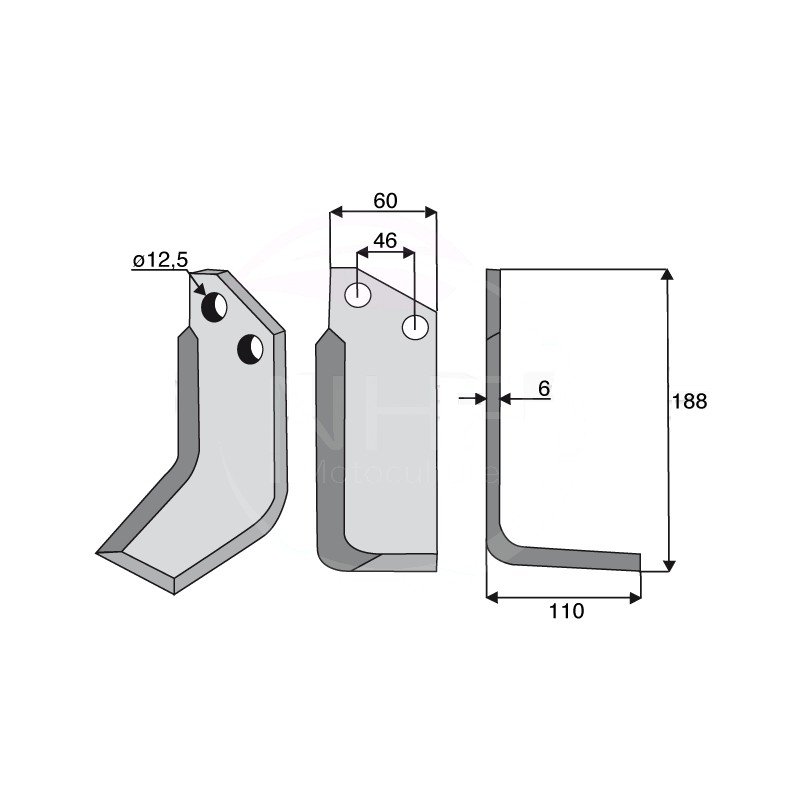 COUTEAU FRAISE DROITE MURATORI - MZ4 - MS2P