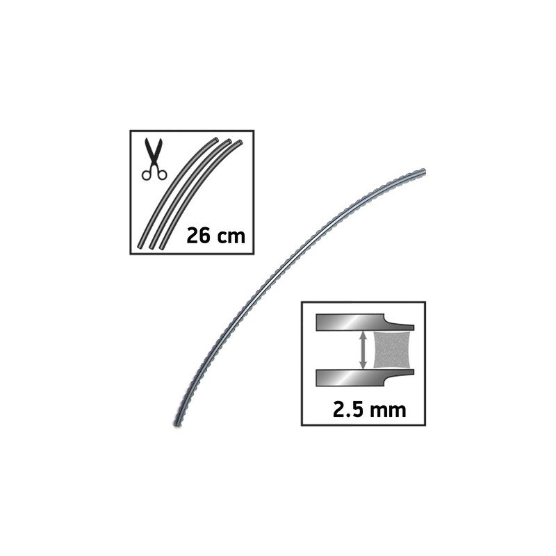 50 BRINS DE FIL NYLON DEBROUSSAILLEUSE CARRE OREGON FLEXIBLADE - DIAMETRE 2.5MM - LONGUEUR 26CM - 111112E