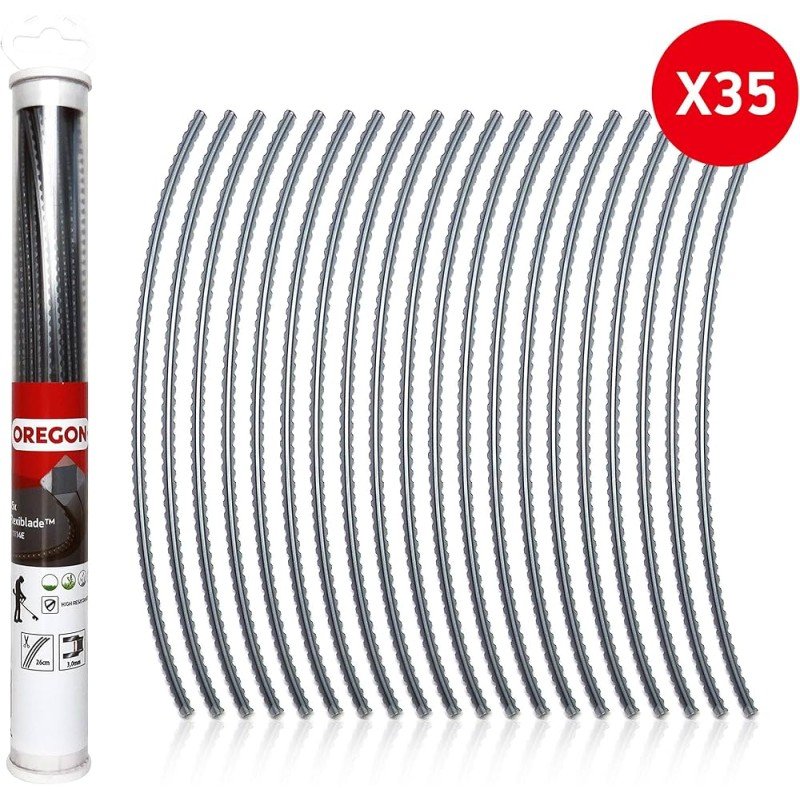 35 BRINS DE FIL NYLON DEBROUSSAILLEUSE CARRE OREGON FLEXIBLADE - DIAMETRE 3.0MM - LONGUEUR 26CM - 111114E