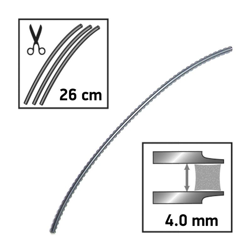 20 BRINS DE FIL NYLON DEBROUSSAILLEUSE CARRE OREGON FLEXIBLADE - DIAMETRE 4.0MM - LONGUEUR 26CM - 111116E