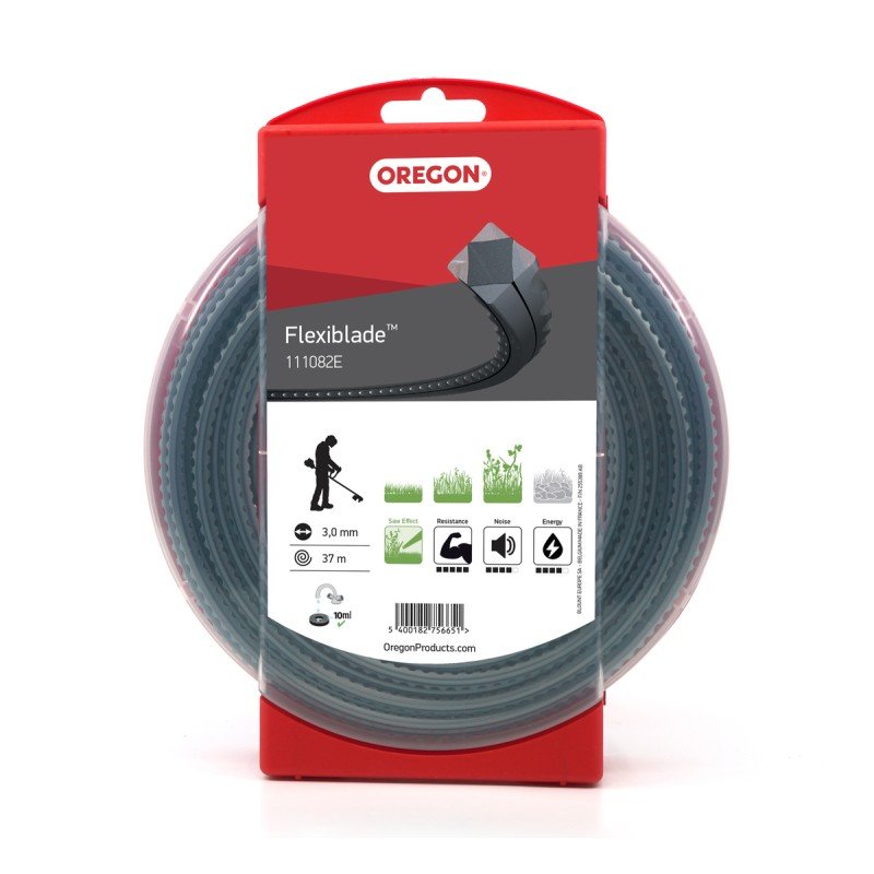 FIL NYLON DEBROUSSAILLEUSE CARRE OREGON FLEXIBLADE - DIAMETRE 3.0MM - LONGUEUR 37M - 111082E