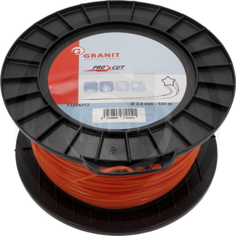 FIL NYLON DEBROUSSAILLEUSE ETOILE 2.7MM - BOBINE 205M