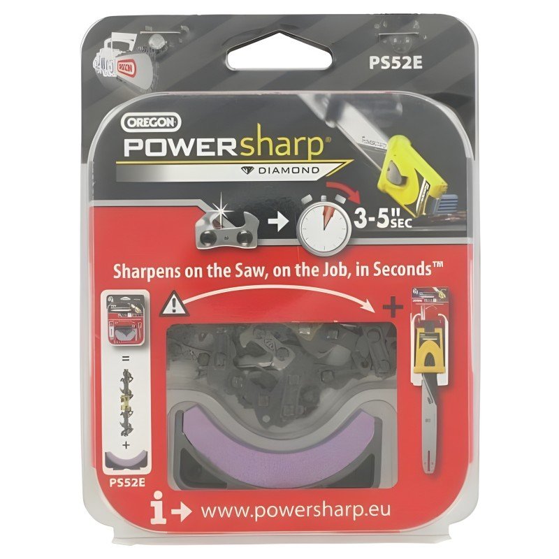 CHAINE TRONCONNEUSE - POWERSHARP - OREGON - PS52E - PAS 3/8LP - JAUGE 1.3 MM - .050 - 52 MAILLONS