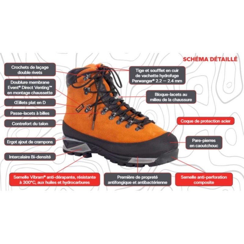 PAIRE DE CHAUSSURES DE SECURITE - ALVIER S3 - TAILLE HAUTE