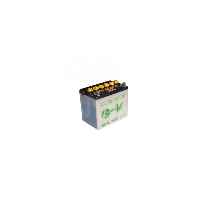 BATTERIE TRACTEUR TONDEUSE 12N24-3A - 12 V - 24 AH - + A DROITE