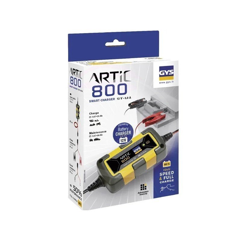 CHARGEUR BATTERIE GYS ARTIC 800 - 12V - 1.6 A 80 AH